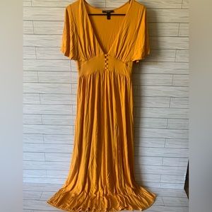 Forever 21 maxi v neck plunge dress